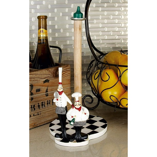 Deco 79 Poly-Stone Chef Paper Towel Holder 6 by 13,